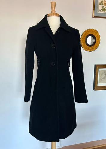 Nine West Vintage  Black Wool Peacoat