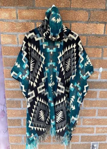 Native inca alpaca poncho large