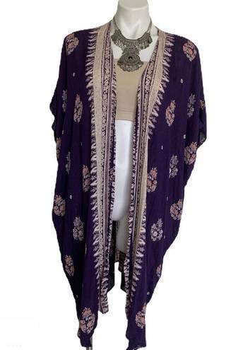 Gypsy  FLORAL CARDIGAN KIMONO OVERSIZE top SMALL