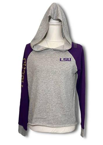 5th & Ocean NWOT Girls’ XL/Ladies’ S LSU Tigers Hoodie Sweatshirt Sweater Gray Purple Gold Sequins New