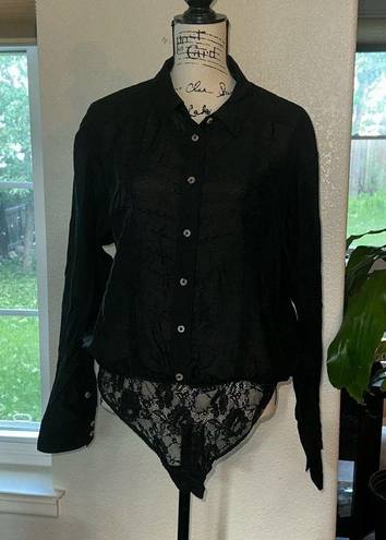 Pilcro  Buttondown Blouse Bodysuit