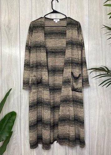 LuLaRoe  Ombre Heather Striped Sarah Duster Cardigan size S Small