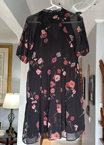 CeCe Pretty  Floral Babydoll Tiered Dress Sz M