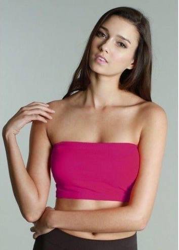 Avia Aviva pink Crop Top Tube Bandeau size large/X-Large non padded bralette bra..