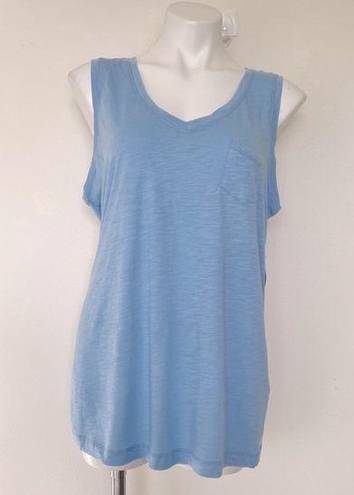 NYDJ  Comfort shirt Tank Top Size MEDIUM Sleeveless blue Pocket