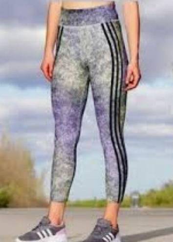 Adidas NWOT  Climalite High Waisted Speckled 3 Stripe Leggings S