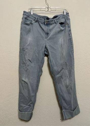 J.Jill  Women's Size 14Light Blue Denim Authentic Fit Cropped Leg