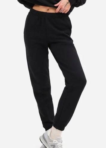 Mate the Label  Organic Fleece Relaxed Pocket Sweatpants in Jet Black Size XL