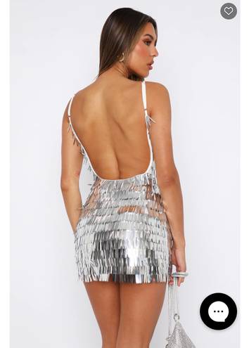 White Fox Boutique Silver Sequin Bodycon