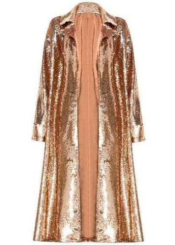 Gold Sequined Coat Jacket