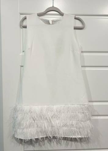 Sam Edelman NWT  White Feather Bottom Dress