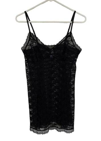 Secret Treasures  Sleepwear women's medium 8-10 black lace lingerie chemise slip