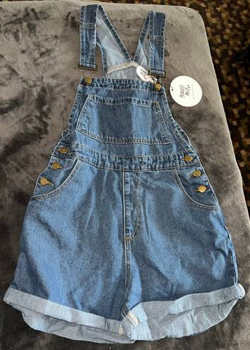 Princess Polly Kacey Overalls in Blue Denim