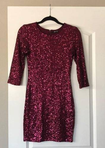 TFNC London Burgundy Sequence Dress