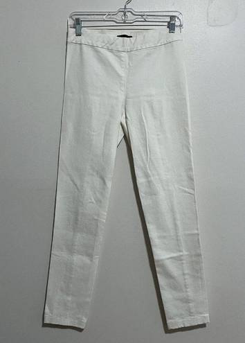 The Row  White Stratton Pull-On Skinny Stretch Pants