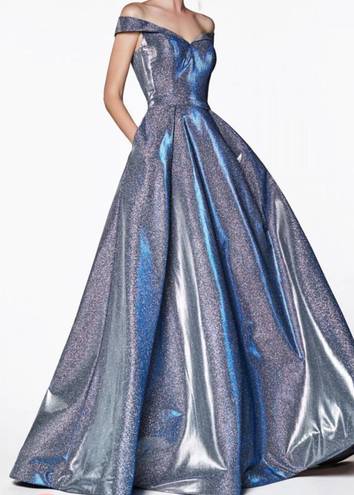 Cinderella Divine Royal Blue Metallic Dress