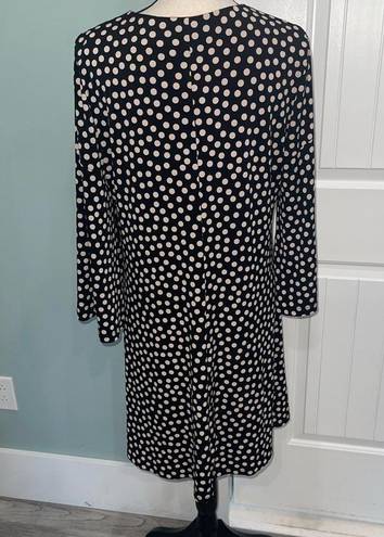 Julian Taylor  New York polka dot bell sleeve keyhole dress size 12