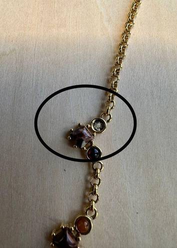 Monet  Garnet Gold Tone Elegant Necklace