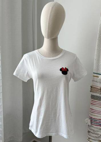 Kate Spade  x Disney White Mickey Mouse Logo Crewneck Short Sleeve T-shirt Small