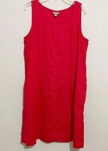 J.Jill  Dress Womens Size S Linen Tank Sheath Basic Boho Lagenlook Classic