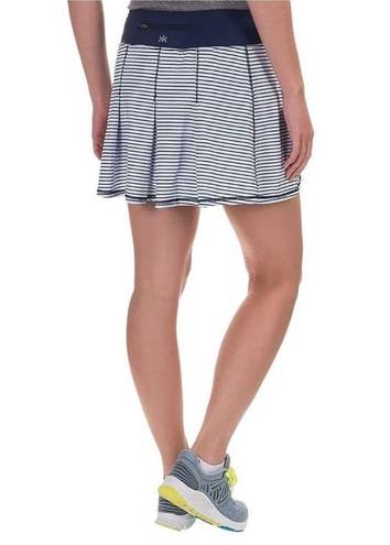 Kyodan  Pleated Navy Stripe Tennis Skirt Medium