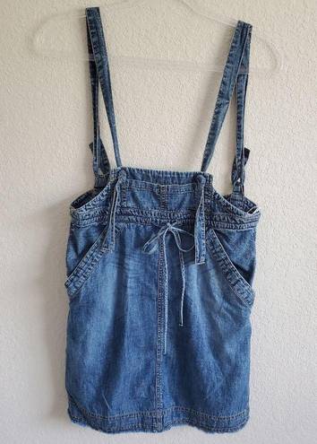 Pilcro denim overall skirt by Anthropologie