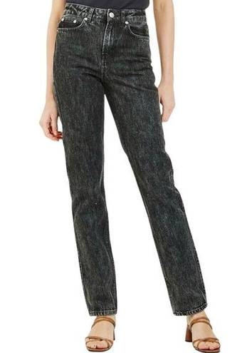 Ganni NWT  Washed Denim High Waisted Black Jeans in Phantom 30