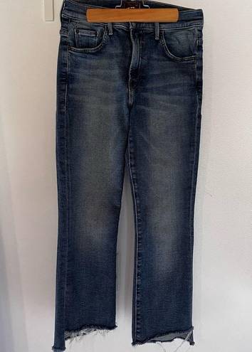 MOTHER The Insider Crop Step Fray Jeans Size 27