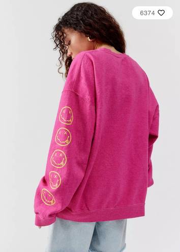 Urban Outfitters Nirvana Smile Overdyed Crew Neck Sweatshirt