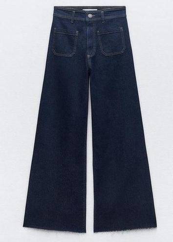 ZARA ZW Marine High Rise Straight Pocket Jeans | Sz 8