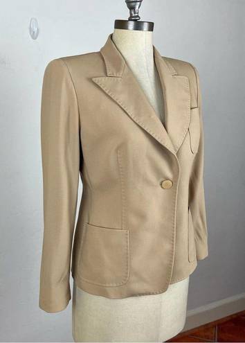 Max Mara  Tan Single Button Blazer