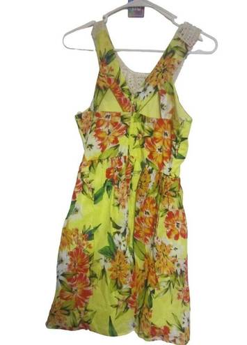 City Triangles ‎ Flower Sundress Keyhole Back Tank Top Dress Size 3