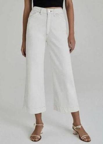 AG Adriano Goldschmied Rosie workwear wide leg crop jeans AG Adriano Goldschmeid Size 26 Cream