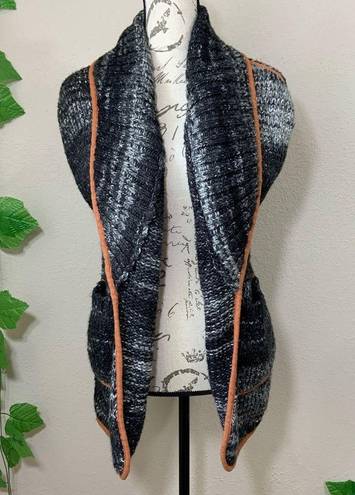 Greylin  Anthropologie Black Gray Sweater Vest