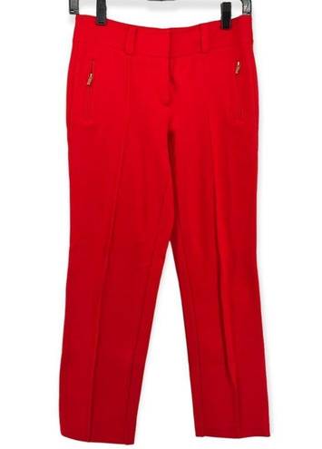 Cache  Women’s Red Cropped Trouser Pants Size 4