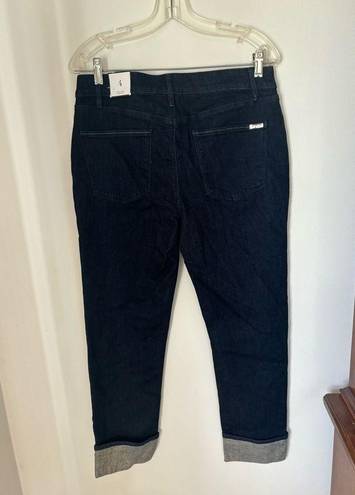 White House | Black Market NWT WHBM the mid rise slim ankle cuffed jeans with metallic detail size 4