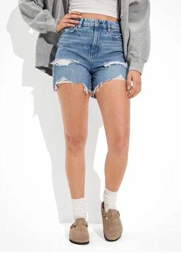 American Eagle Ripped Mom Jean Shorts 