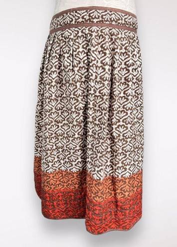 Sophie Max Knee Length Skirt Pleated Colorful Boho Size XS