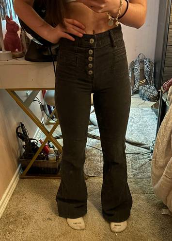 American Eagle Black Corduroy Bell Bottoms