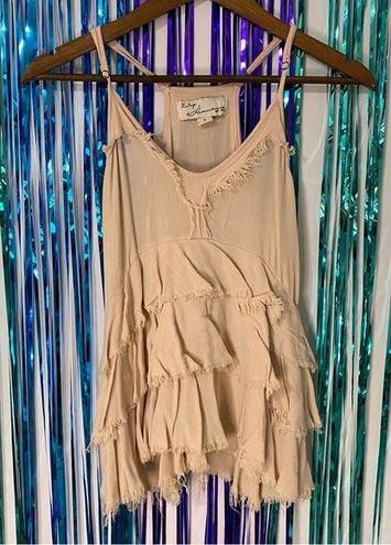 Vintage Havana Cream  Fringe Tank