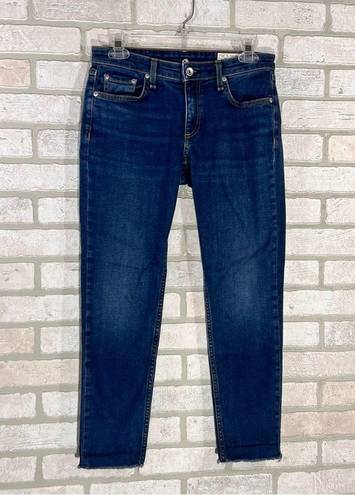 Rag and Bone  Dre Low Rise Slim Raw Hem Boyfriend Jeans in New Worn Wash Si…