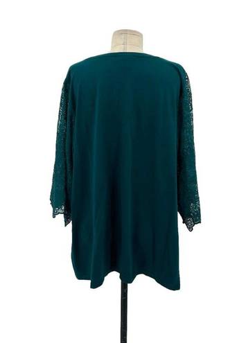 City Chic  Embroidered Angel Top Alpine Green Blue Size XL / Plus Size 22