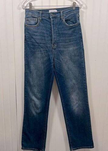 Cello  button fly high rise straight leg jean