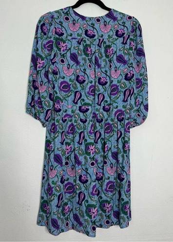 a.n.a  Kay Multicolor Floral Print 3/4 Sleeve Short Dress