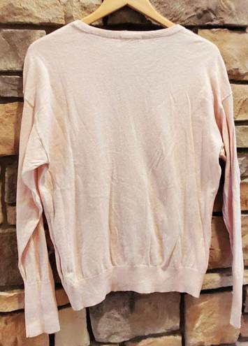 Scotch & Soda  Pink Cotton-Cashmere Loose Knit Sweater Size Medium