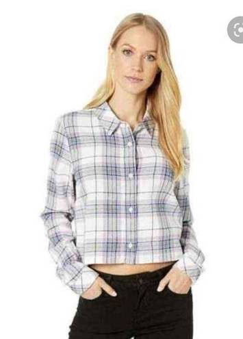 Vans  cropped flannel button down shirt