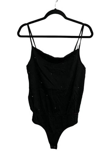 n:philanthropy  Rhinestone Embellished Black Bodysuit