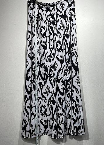 Tracy Evans  Black and White Abstract Print Strapless Dress Size XL