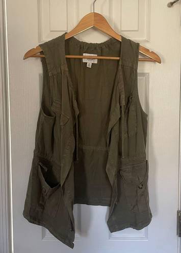 American Eagle Retro AEO Military Green Safari Utility Cargo Vest