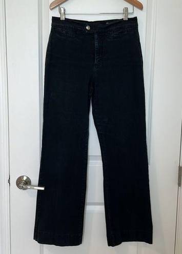 NYDJ  Black Denim Stretch Trouser Jeans Not Your Daughters Size 6 Petite